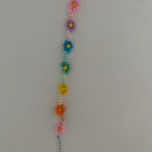 bloemen armband regenboog